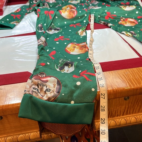CAT Christmas full body suit Cheer FUNNY Light Up 1 Piece Sleep Suit mens NEW M - Picture 13 of 16